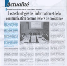 Article "Les TIC comme leviers de croissance" - Le Petit Bastiais du 7 au 13/11/2011