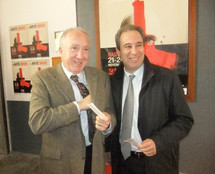 Francis Riolacci, adjoint au maire de Bastia délégué aux affaires culturelles, en compagnie de son collègue et ami Jean Zuccarelli