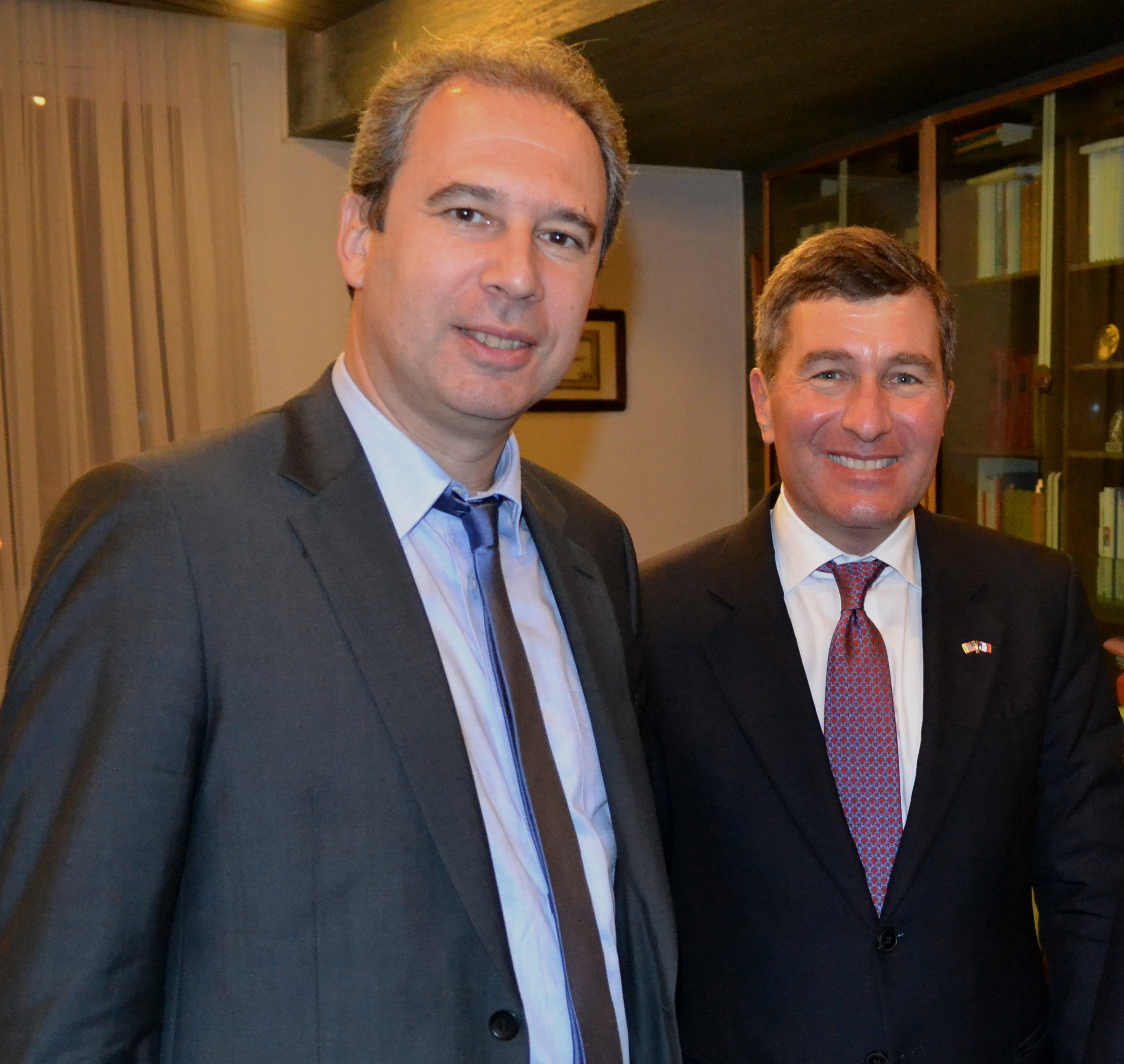 En compagnie de Charles H. Rivkin, Ambassadeur des Etats-Unis d'Amérique en France