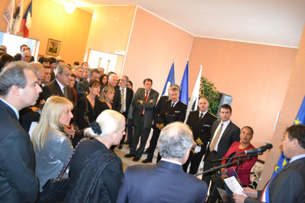 Accueil des deux ministres à l’Hôtel de Ville de Bastia par le Maire et son Conseil municipal