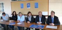 Lors de la conférence de presse de présentation de l'édition 2012 du Mercatu di Natale di Bastia, en présence des différents partenaires