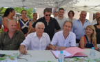 Au rendez-vous de la Foire de l'amandier d'Aregnu : inauguration puis signature de la Charte de la langue corse avec la Commune, le Comité syndical du Syndicat Mixte du Pays de Balagne et la FFRACC