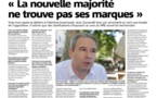 Interview Jean Zuccarelli "La nouvelle majorité ne trouve pas ses marques" - Corse-Matin 1er juillet 2014