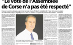 Corse Matin revient sur ma lettre ouverte un Premier Ministre