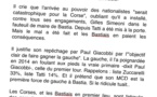 Réaction aux propos de Francois Tatti et du MCD.